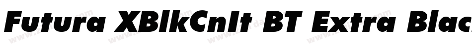 Futura XBlkCnIt BT Extra Black Italic字体转换
